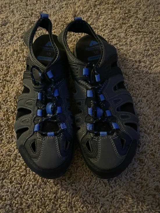 Ozark Trail Gray and Blue Men's Sport Sandals - Picture 3 of 7